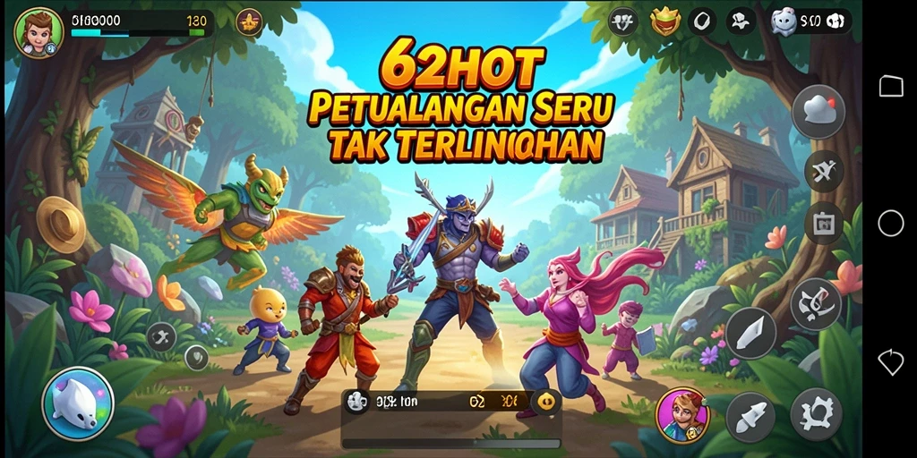 Gambaran gameplay petualangan seru dalam 62HOT.