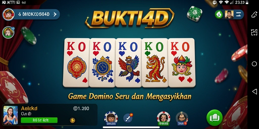 Tampilan gameplay menarik dari BUKTI4D dengan elemen Domino.