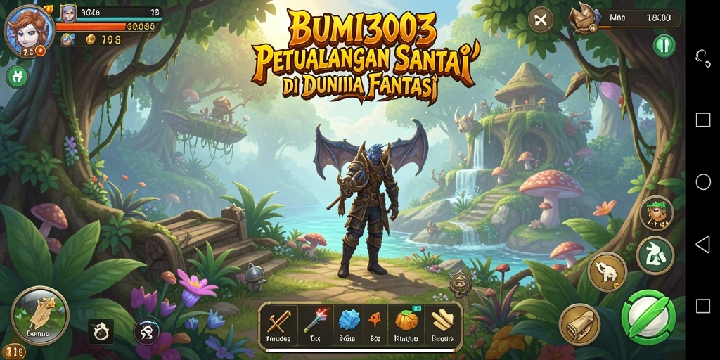 Tampilan gameplay BUMI303 yang penuh warna dan menghibur.