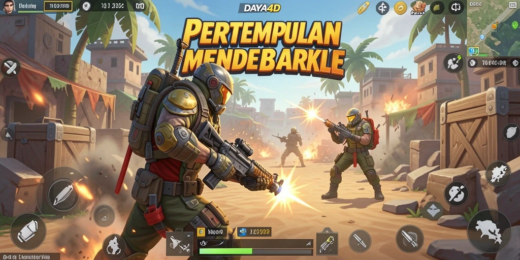 Screenshot DAYA4D menampilkan aksi seru Battle Royale.
