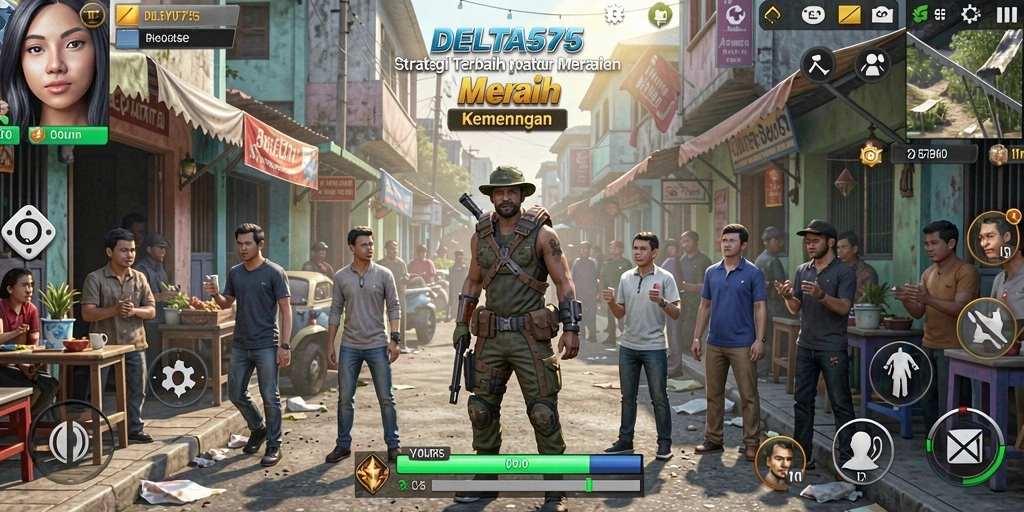 Screenshot gameplay <strong>DELTA575</strong> menampilkan serangan strategis yang mendebarkan.