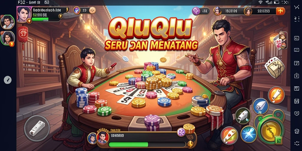 Tampilan gameplay menarik dari F32 dalam suasana QiuQiu.