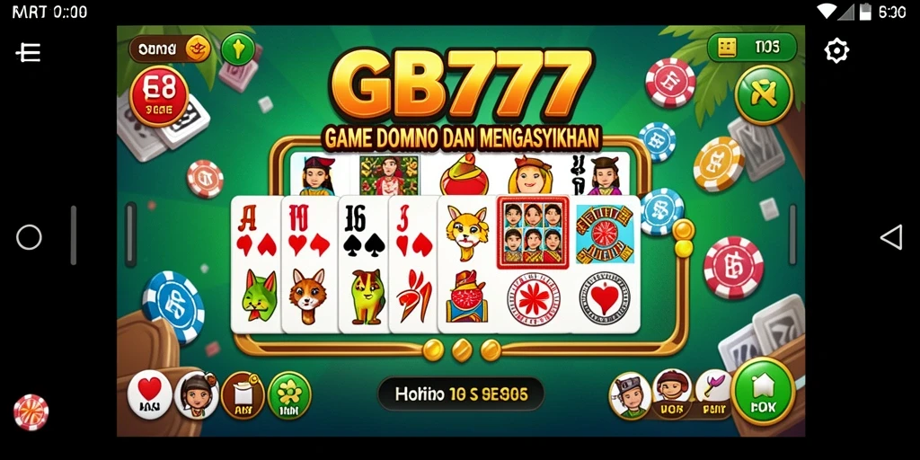 Tampilan seru gameplay Domino di GB777 dengan pemain berkompetisi.
