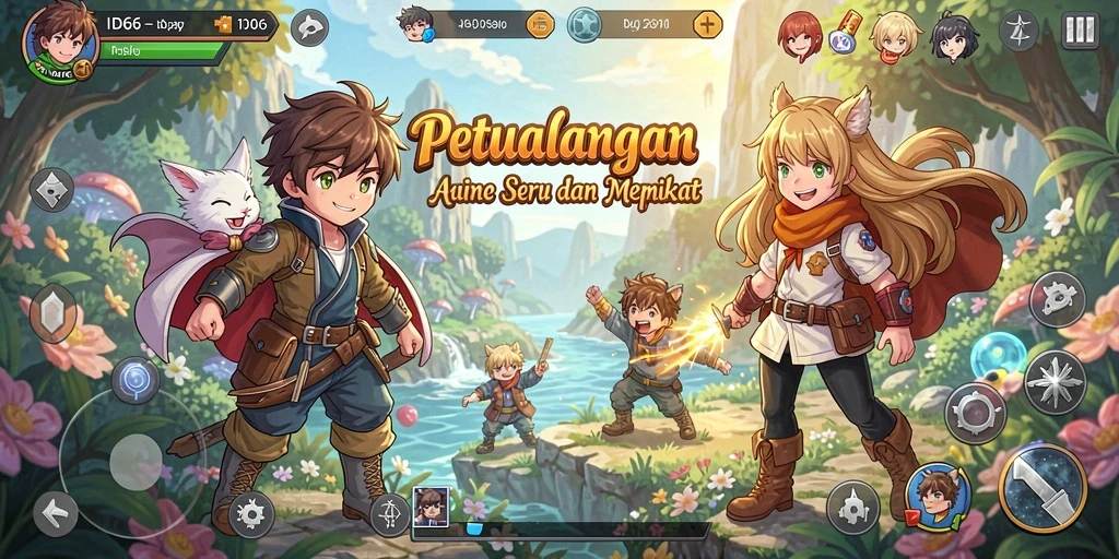 Gameplay ID66 menampilkan petualangan anime yang menarik.
