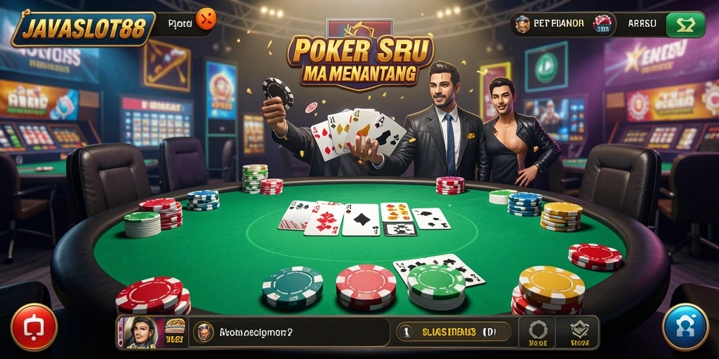 Screenshot gameplay JAVASLOT88 menampilkan suasana permainan poker yang menarik.