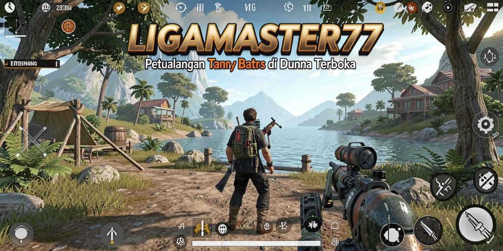 Screenshot menampilkan aksi seru dalam dunia Open World LIGAMASTER77.