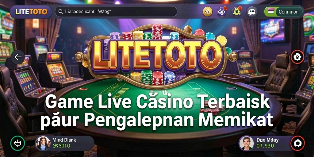 Tangkapan layar LITETOTO menampilkan dealer langsung dan pemain berinteraksi dalam permainan Live Casino.