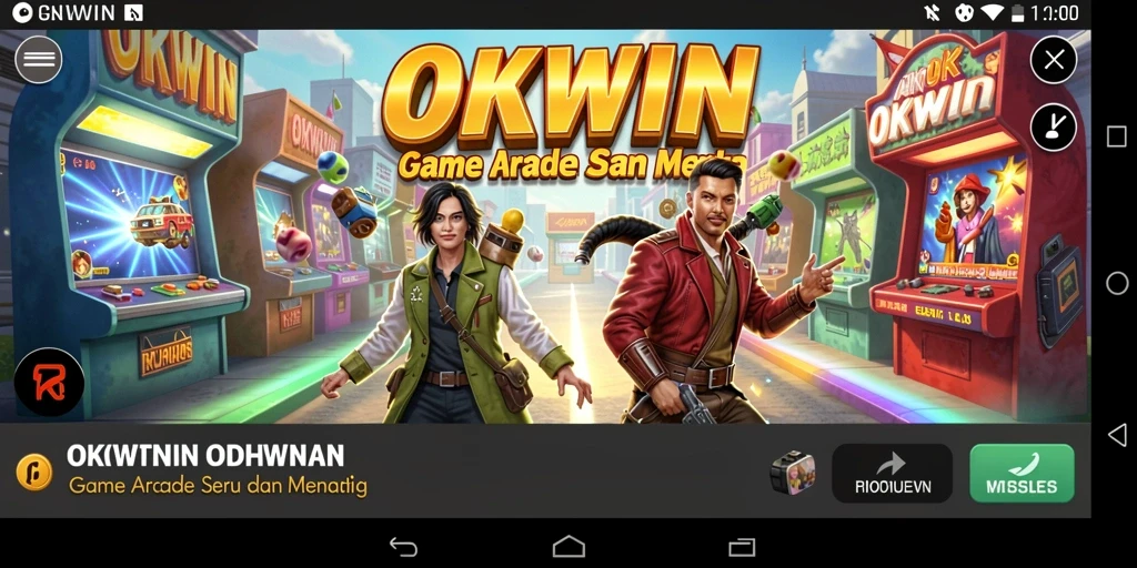 Menampilkan gameplay seru dari OKWIN dengan tantangan arcade yang menakjubkan.
