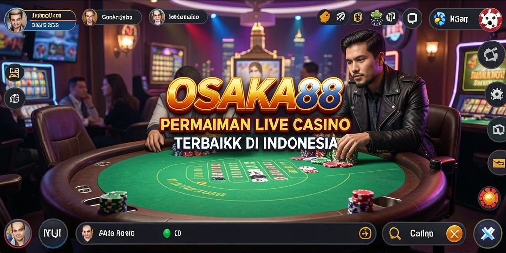 Tampilan gameplay OSAKA88 dengan dealer langsung dan permainan seru.