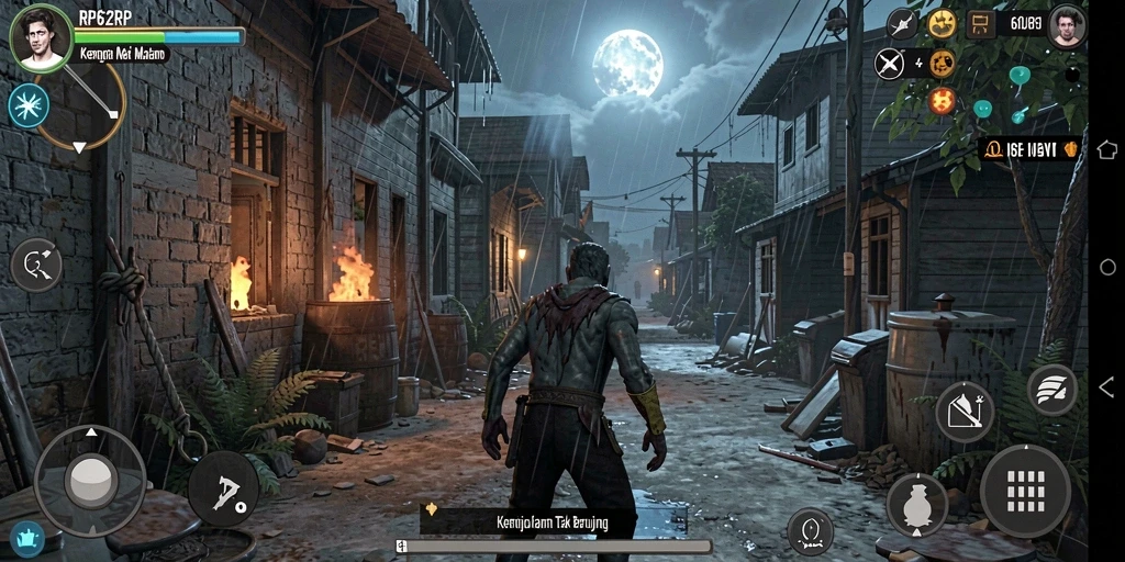 Screenshot gameplay RP62RP menunjukkan momen ketegangan yang intens.