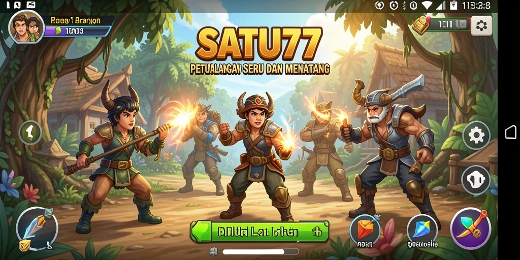 Screenshot gameplay SATU77 yang memperlihatkan petualangan seru.
