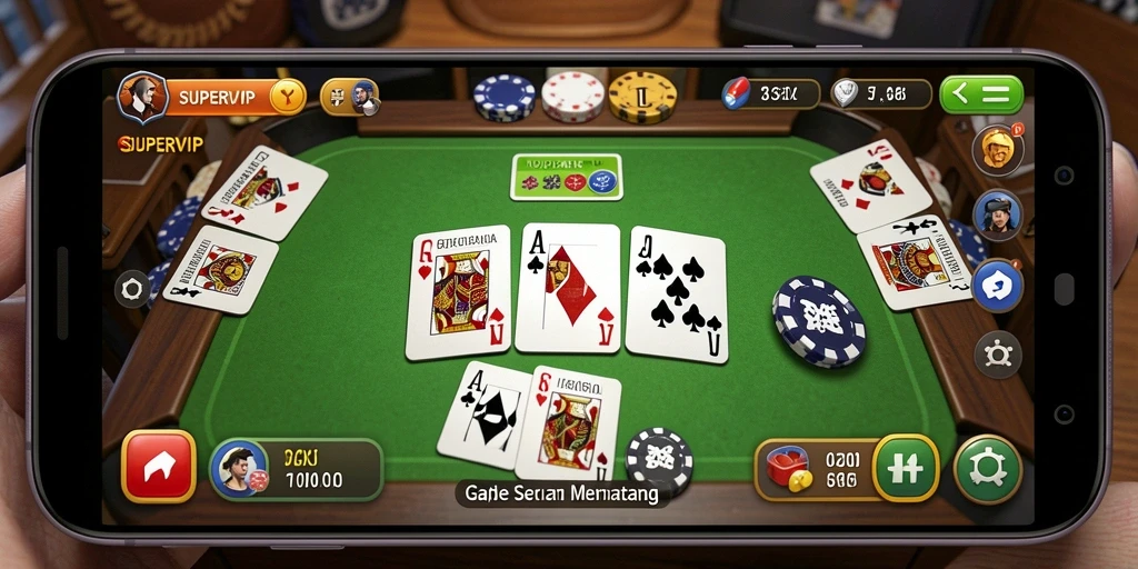 Tampilan gameplay SUPERVIP yang menarik dan interaktif.