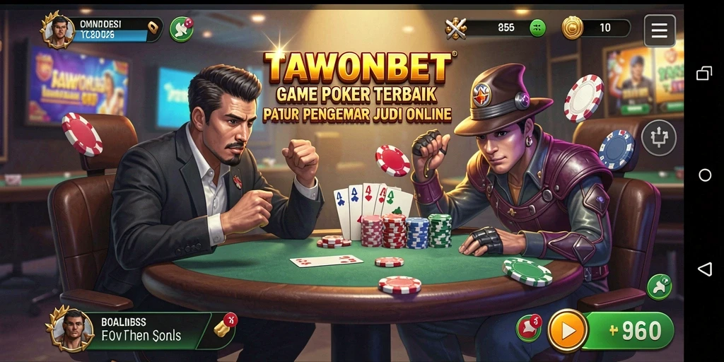 Screenshot gameplay TAWONBET menampilkan aksi Poker seru dan mendebarkan.
