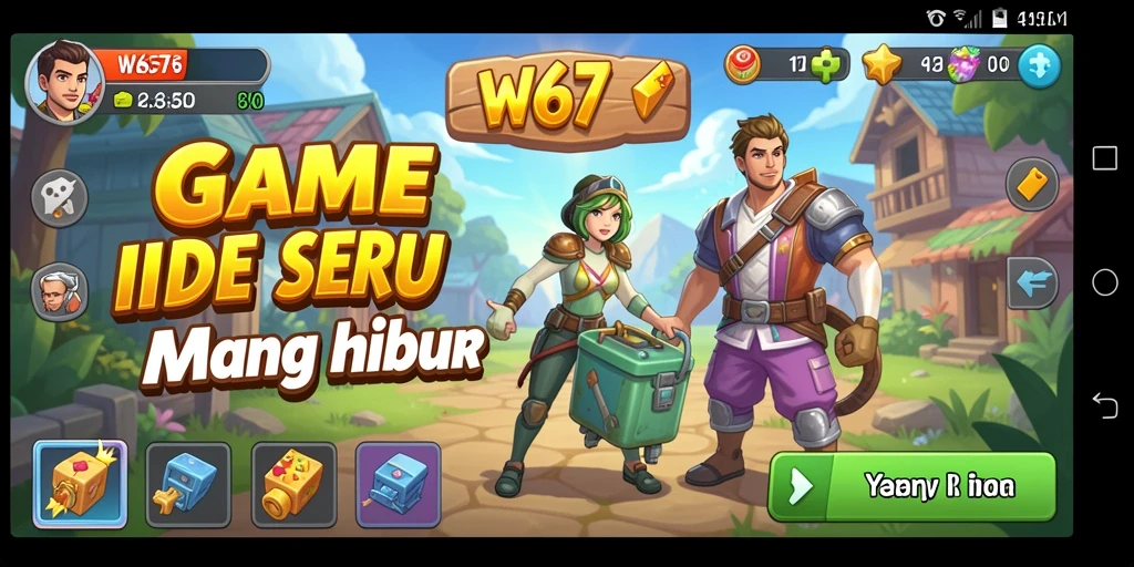 Tampilan gameplay W67 yang seru dalam mode Idle.