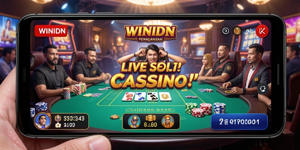 Tampilan gameplay seru di WINIDN dengan dealer langsung.
