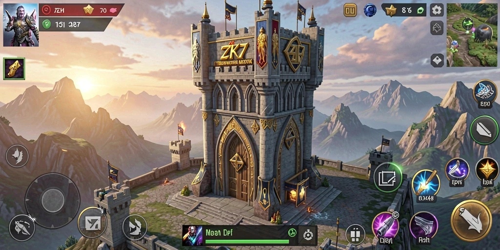 Tampilan gameplay ZK7 yang menegangkan dalam Tower Defense.