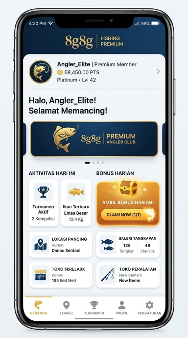 Screenshot tampilan aplikasi 8g8g yang menampilkan kategori aplikasi.